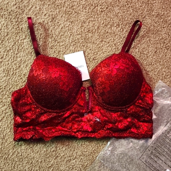 Forever 21 Other - Forever 21 Flawless Floral Shimmer Lace Underwire Bra  Large